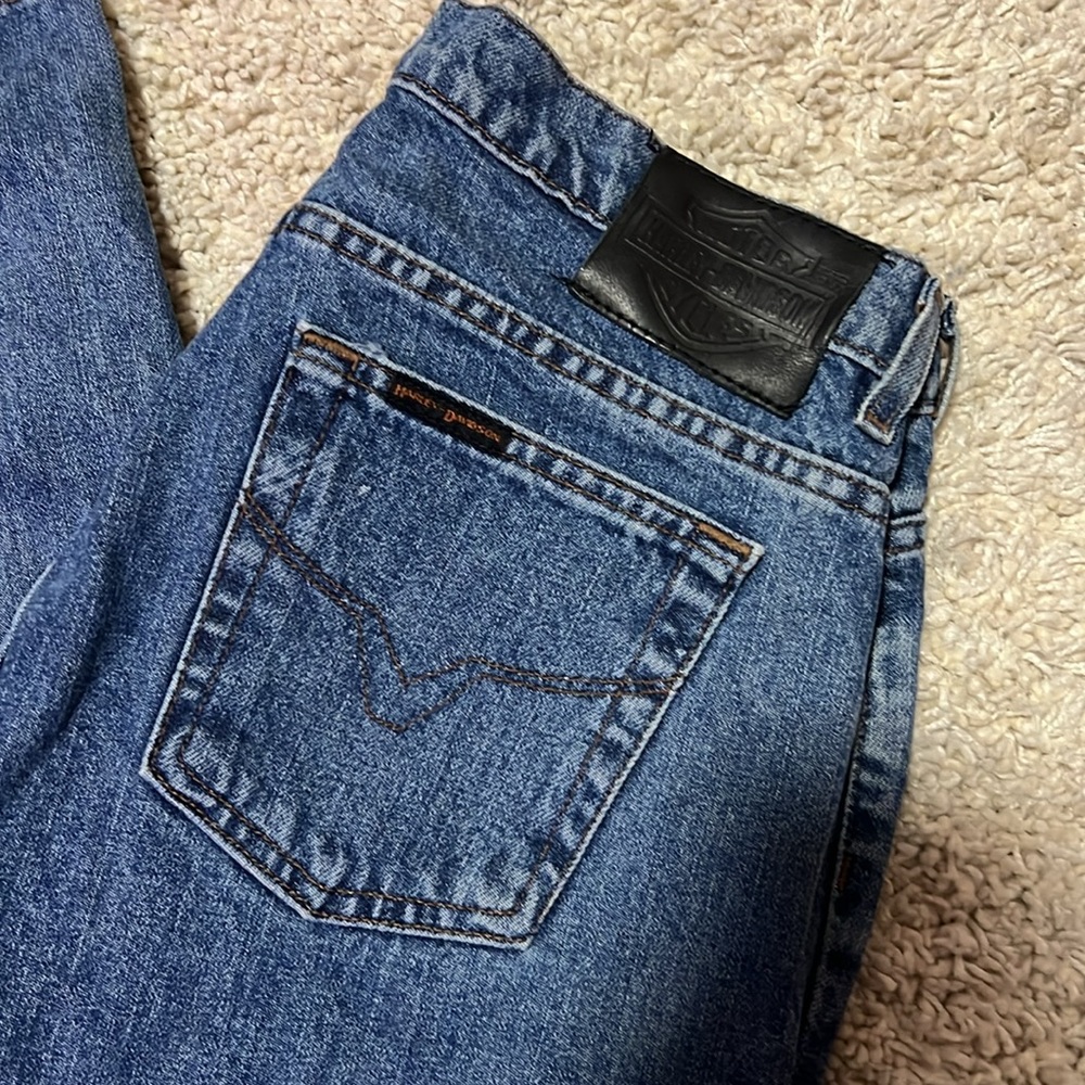 Vintage 90s Harley Davidson Women’s Medium Straight Jeans 12R - Picture 2 of 5
